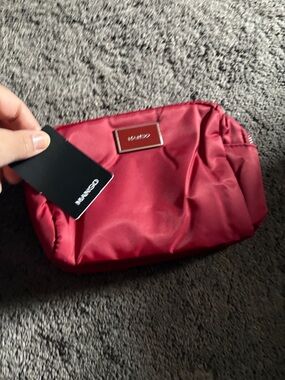 Mango Burgundy Nylon Cosmetic Pouch